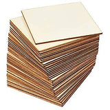 Wood Squares for Crafts, Unfinished Wooden Cutout Tile (4 in, 36 Pack) Juvale