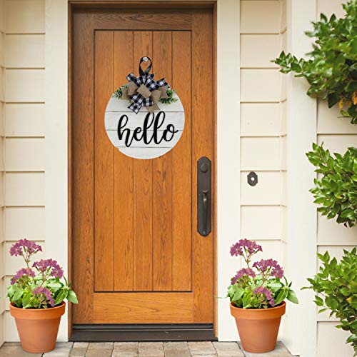 Unfinished Wood Rounds for Crafts - 2 Pack of 14 Inch Diameter Reversible Wood Circles with Real Wood Veneer That Will Not Warp, Wood Slices with CADE + KAI