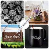 Paint Pens White Marker 6 Pack,0.7mm Acrylic White Permanent Marker,White Paint Pens for Rock Painting Stone Ceramic Glass Wood Plastic Glass Metal PHOSEA