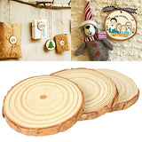 50 Pcs Natural Wood Slices 2.0-2.5 Inches, CertBuy Undrilled Round Wood Tree Slices, Craft Wooden Circles with Bark for Wedding Centerpiece, DIY CertBuy