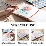 Arteza Watercolor Sketchbooks, 8.25x8.25-inch, 2-Pack, 68 Sheets, Gray Art Journal, Hardcover 110lb Paper Book, Watercolor Sketchbook for Use as ARTEZA