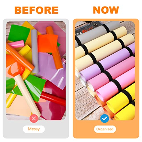 HTVRONT Vinyl Storage Organizer, Vinyl Roll Holder Holds Up to 48 Rolls, Grey Craft Vinyl Organizer Wall Mount/Hanging Over the Door, Vinyl Roll HTVRONT