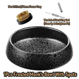 Japanese Ikebana Vase Kit, Flower Shallow Container Ceramics Flower Bowl Flower Arrangement Vase with 1.57inch Flower Frog and 2 in 1 Kenzan Needle Eggone