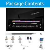 Fidget Pen Decompression Magnetic Metal Pen, Toy Pen Relieving Stress Build Various of Shapes, Strato Pen Multifunctional Deformable Magnet Writing Lafoxla