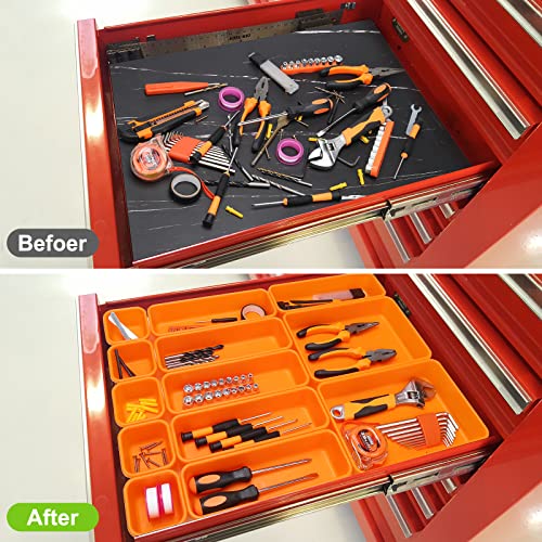 42 Pack Tool Box Organizer Tool Tray Dividers, Rolling Tool Chest Cart Cabinet Workbench Desk Drawer Organization and Storage for Hardware, Parts, KeFanta