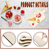 Vmiapxo 16 Pack Unfinished Wood Cutting Board Craft with Handle, Wooden Paddle Cheese Bread Board Set Chopping Board Serving Tray for Craft DIY Vmiapxo