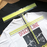 UPTTHOW T-Shirt Alignment Ruler Guide Tool to Center Designs Acrylic Transparent Movable T ruler Set for Heat Press Adult Kids Children Little Boys UPTTHOW
