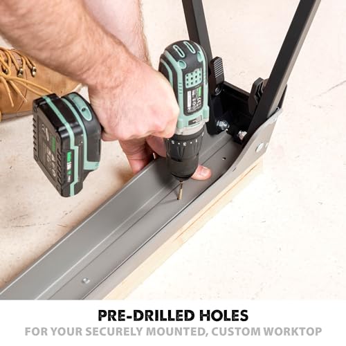 Evolution Power Tools Compact Folding Saw Horses Twin Pack (Aka Saw Bench, Sawhorse Pair) - Supports Up to 500KG - Lightweight & Portable (EVOSH1) Evolution