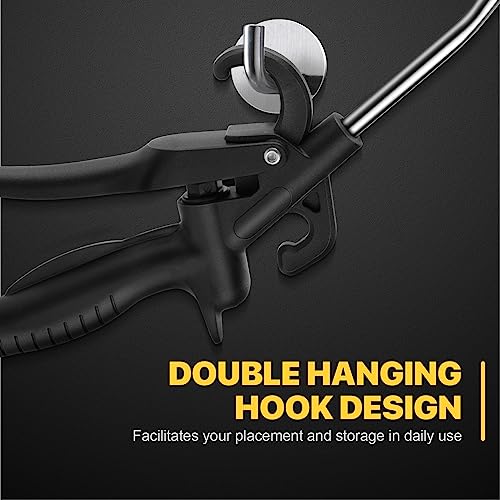 High Volume Air Blow Gun with Rubber Guard Air Flow Nozzle, Industrial Household Air Blower Gun Angle Ben Jet Nozzle, Air Gun for Compressor SARDVISA