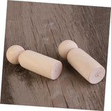 EXCEART 20 Pcs Wooden Peg Doll Peg People Kit Unfinished Wooden Figurines Wooden Peg Figures Wood Doll Figures Peg Dolls DIY Blank Peg People Blank EXCEART