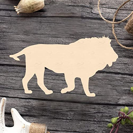 Unfinished Lion Wood Craft Unfinished Wooden Cutout Art DIY Wood Sign Inspirational Wall Plaque Farmhouse Home Family Wall Decor for Laundry Room Arupkeer