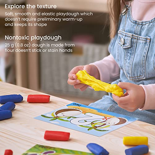 Arteza Kids Play Dough, Number Learning Dough Clay Kit, 12 Pieces, 0.8 oz, Red, Yellow, and Blue, 10 Numeric Cards, Art Supplies for Kids Arteza Kids