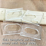 Monliful Pack of 4 Oval Inlay Template Set, Router Templates for Woodworking,Router Jig Templates Decorative Templates Monliful