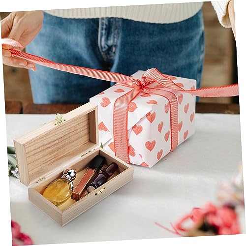 VOSAREA 9 Pcs clamshell wooden box mini containers obx jewelry moisennette jewelry Rustic Jewelry Chest jewelry organizer tray unfinished wood VOSAREA