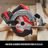 CRAFTSMAN V20 Cordless Circular Saw, 7-1/4 inch, Bare Tool Only (CMCS550B) Craftsman
