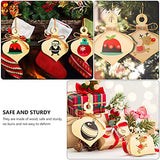 VOSAREA 50pcs Wooden Sign Pendant Ornaments for Gifts Unfinished Wood Cutouts Wood Heart Embellishments Heart Wood Cutout Natural Wood Slices Hanging VOSAREA