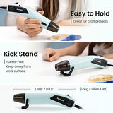 Resiners Heat Gun for Crafts, Mini Dual Temp Hot Air Gun Tool for Epoxy Resin, 3 Nozzles, 350W 662℉ (350℃) Fast Heat, Bubble Remove,DIY Glitter Resiners