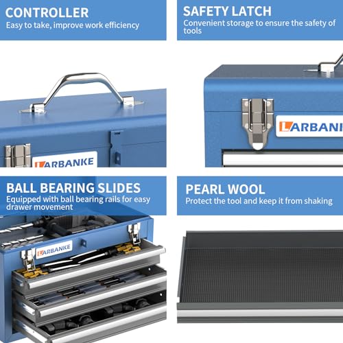 Portable Tool Box With Wheels ? Stackable 2-in-1 Tool Chest