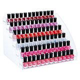 KINGROW Nail Polish Organizer 72 Bottles of 6 Layers Acrylic Display Rack Eyeglasses Storage Essential Oils Holder Makeup Organizer KINGROW