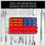 30-Bin Wall-Mounted Storage Rack System - Heavy-Duty Garage Tool Organizer for Screws, Nuts, Bolts, Nails, Beads, and Small Hardware Parts - Easy SEDY