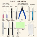 Spilay 16 Pcs Hobby Building Model DIY Tool Kit, Modeler Basic Miniature Handmade Craft Tools Set for Dollhouse Miniature Building Spilay