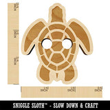 Sea Turtle Tribal Wood Buttons for Sewing Knitting Crochet DIY Craft - Small 0.75 Inch (12pcs) Sniggle Sloth