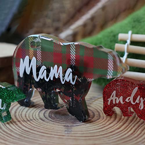 Mama and Baby Keychain Resin Silicone Molds Set with Key Chain Rings Alpaca Bear Elephant for Epoxy Jewelry Casting Kit 18-Count FUNSHOWCASE