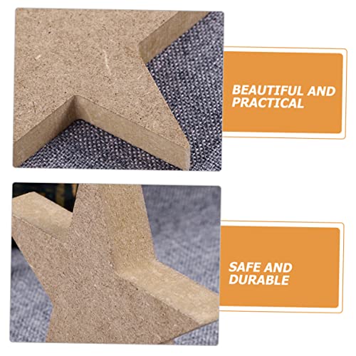 Abaodam 12 Pcs Wooden Star Ornament Unfinished Wood Star Cutouts Blank Star Cutout Farmhouse Xmas Table Blocks Christmas Wooden Craft Christmas Decor Abaodam