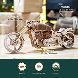 UGEARS Bike DIY Kit – Wooden Mechanical Motorcycle Project – Bike VM-02 Rubber Band Engine – for Vehicle Passionate and Bikers – Plywood Model with UGEARS