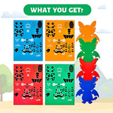 VKPI 4 Pieces EVA Foam Art Crafts Gift Kit, Creative Make Your Own Dragon, Cartoon Foam Paper Craft Projects for Kids Ages 4+ Toddler, Preschool VKPI