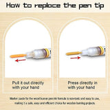 4 PCS Wood Burn Marker Pen, Wood Marker Burning Pen Used for Drawing Wooden Burning Marker, Making It an Ideal Choice for Making Gifts, Handicrafts. EIGTWEN