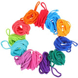 VICASKY 192pcs Loom Weaving Craft Loop Refill Elastic Potholder Loop Multiple Colors Stretchy Braided Rope for Christmas DIY Crafts Supplies Weaving VICASKY