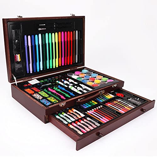 XARONF Art Supplies, 123-Pack Deluxe Wooden Art Set Crafts Drawing Painting Kit, Creative Gift Box for Adults Artist Beginners Kids Girls Boys - WoodArtSupply