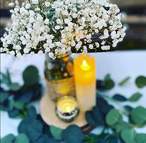 Natural Round Discs Rustic Wood Slices 5 Pcs 7-8 inch Unfinished Wood kit Circles Crafts Tree Slices with Bark Log Discs for DIY Arts and Wedding William Craft