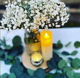 Natural Round Discs Rustic Wood Slices 5 Pcs 7-8 inch Unfinished Wood kit Circles Crafts Tree Slices with Bark Log Discs for DIY Arts and Wedding William Craft