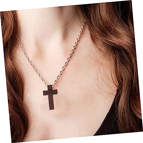 TEHAUX 300 Pcs Small Wooden Crosses Unfinished Wood Cross Rustic Wooden Cross Mini Wooden Crosses Locket for Men Pendant for Men Christian Cross Man TEHAUX