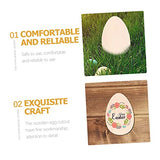 Abaodam 12pcs Easter Wood Chips Easter Wooden Egg Cutout DIY Graffiti Chip Unfinished Wooden Shapes Easter Egg Hanging Decor Wood Crafts Unfinished Abaodam