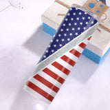 Tintnut American Flag Permanent Vinyl - 10 Sheets 12"x10", USA Flag Patriot Adhesive Vinyl, Independence Day Pattern Self Sticker Waterproof Vinyl Tintnut