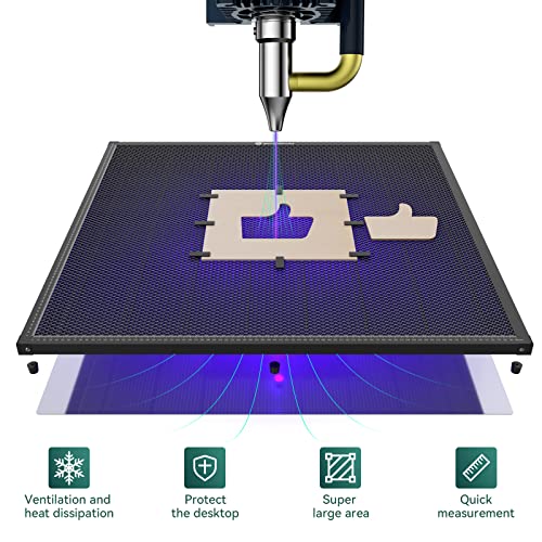 SCULPFUN Honeycomb Laser Bed Honeycomb Working Table 850mmx850mm(33.5x33.5inches), Laser Cutting Bed for CO2 or Diode Laser Engraver and Cutting - WoodArtSupply