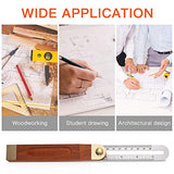 DOITOOL 1PCS 9 Inch Sliding T-Bevel Gauge Woodworking T Bevel Angle Finder with Hardwood Handle and Metric Marks DOITOOL