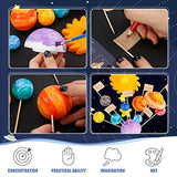 Pllieay 63PCS Solar System Foam Ball Kit Includes Color Pigments, Palette, Mixed Sized Polystyrene Spheres Balls, Toothpick Flag, Painting Brushes, Pllieay