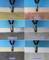 Mars-Rock Carbide Burr Set Compatible with Dremel Milwaukee 1/8" Shank 10PCS w/Wood Base Die Grinder Rotary Tool Rasp Bits Accessories Attachments Mars-Rock