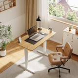 FitStand Adjustable Stand Up Desk with Whole Piece Desk Board, 44 x 24 Inch Electric Standing Desk Home Office Desk Computer Workstation Sit Stand FitStand