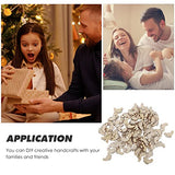 Amosfun 100PCS Foot Shape Wood Slices Christmas Decorations Wooden Cutouts DIY Art Craft Embellishments Ornaments Amosfun