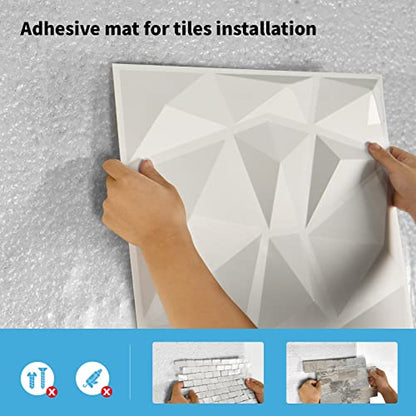 Art3d Adhesive Tile Setting Mat, Double-Sided Tape Sheet for Crafts, Arts, DIY Projects, 12in. X 120in. Damage-Free, Residue-Free - WoodArtSupply