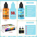 Airbrush Paint Set - 24 Colors Airbrush Paint with 2 Cleaning Brush, Ready to Spray Airbrush Kit, Water Based Acrylic Air Brush Paint Kit for Artists Muloen