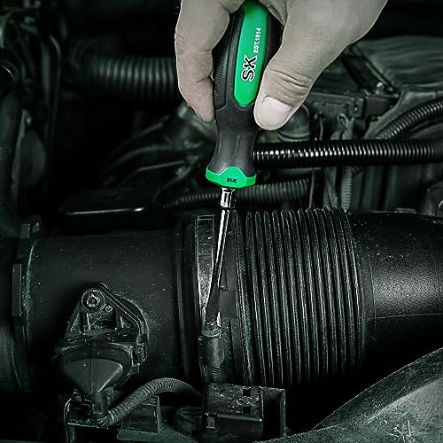 SK 6-Piece Slotted Screwdriver Set, Magnetic Screwdriver Set, S2 Steel, SureGrip Handle SK
