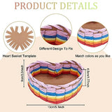 FREEBLOSS 8 Set Heart Style Basket Weaving Kit Introductory Sewing for Beginners, Creative Woven Bowl Suitable for for Kids Arts and Crafts Projects FREEBLOSS