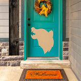 Wood Wolf Howling Craft 15'' Cutout, Unfinished Wooden Mascot Sports Shape, Kids Door Hanger NEXTCraft