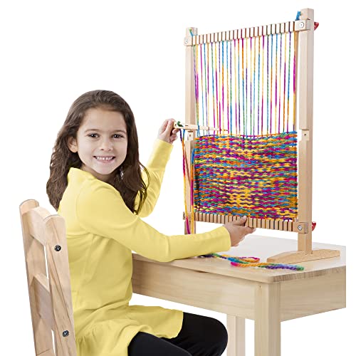 Melissa & Doug Wooden Multi-Craft Weaving Loom (Arts & Crafts, Extra-Large Frame, Frustration-Free Packaging) - WoodArtSupply